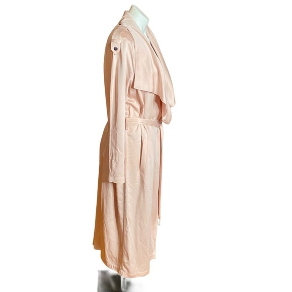 Soia & Kyo Pink Blush Trench Coat sz L - Picture 5 of 14